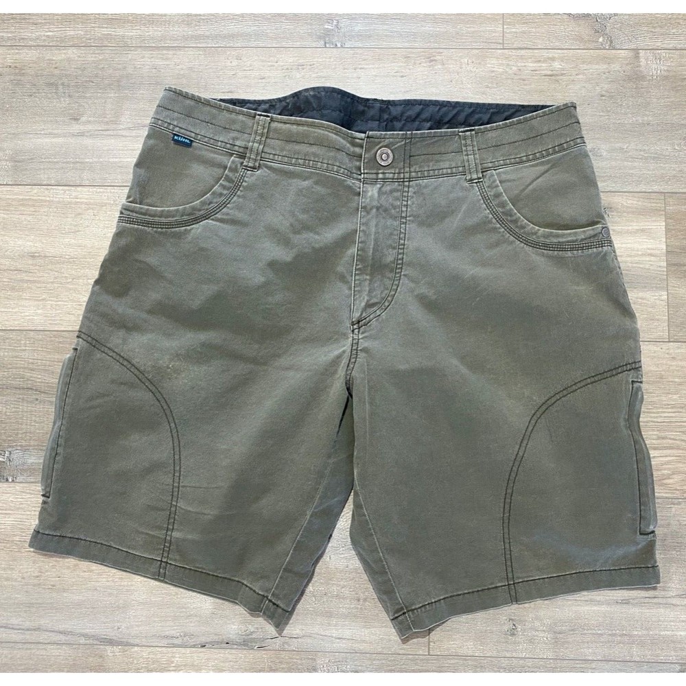 KUHL Ramblr Mens 36 x 10IN Inseam Outdoors Casual Hiking Cargo Patina Dye Shorts